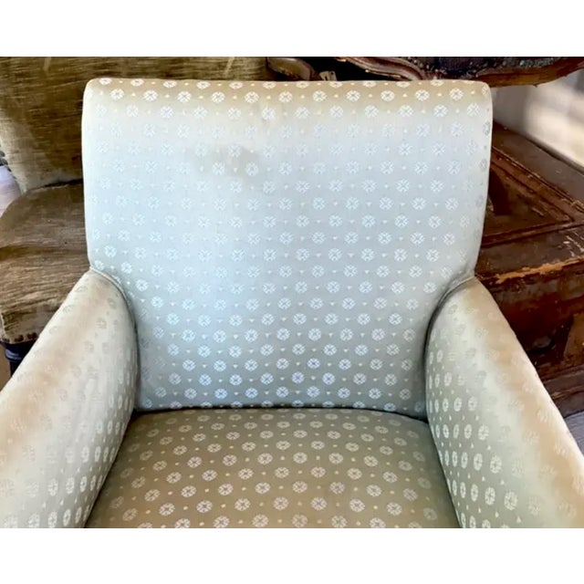 Regency Deep Seated Howard and Sons Style Library Arm Chair For Sale - Image 10 of 10