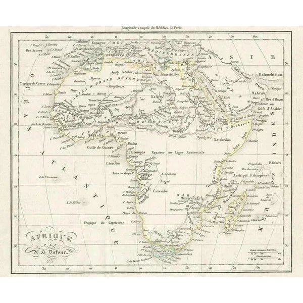 Antique Map of Africa by Dufour, 1834 For Sale - Image 4 of 5