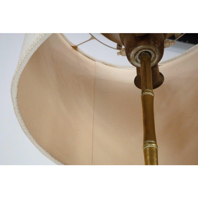 Metal Mid-Century Italian Brass Faux Bamboo Floor Lamp, 1960s For Sale - Image 7 of 11