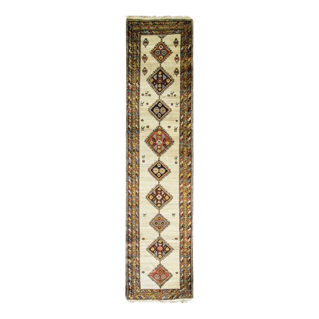 Antique Caucasian Runner, 3'3" × 13'9" For Sale