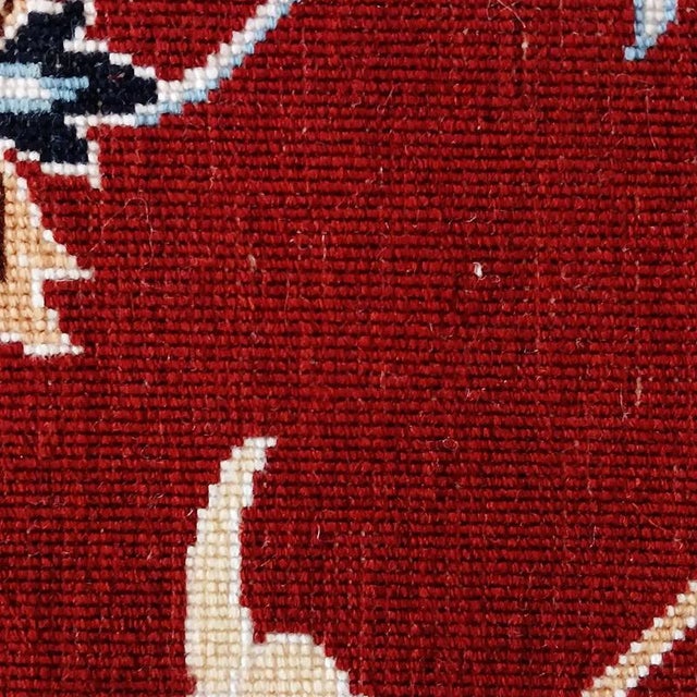 Hand-Knotted Wool and Silk Nain Rug For Sale - Image 4 of 5