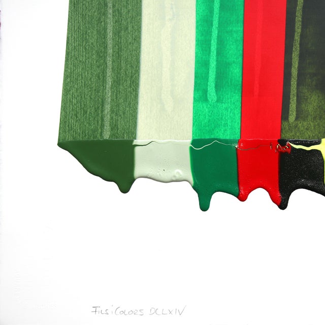 2020s Fils I Colors DCLXIV - Vivid Abstract Contemporary Textile on Paper Original Artwork by Raul De La Torre For Sale - Image 5 of 7