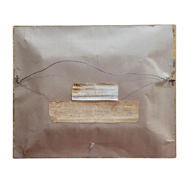 Wood Edgar Hunt Oil Painting – Two Donkeys and Pigeons in Farmyard, 1929, Framed For Sale - Image 7 of 7