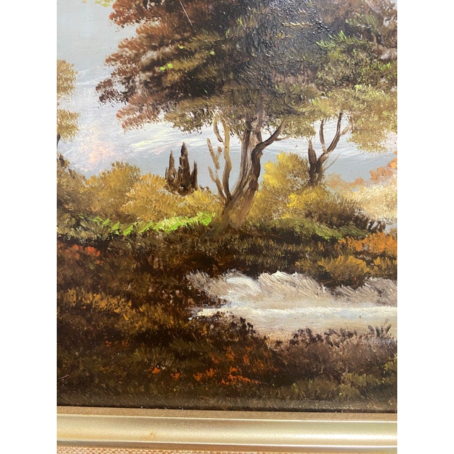 Pair of Italian Landscape Paintings on Copper by L. Bini For Sale - Image 4 of 12