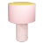 Stories of Italy Ivory & Pink Macchia su Macchia Pillar Lamp with Light Pink Lampshade For Sale