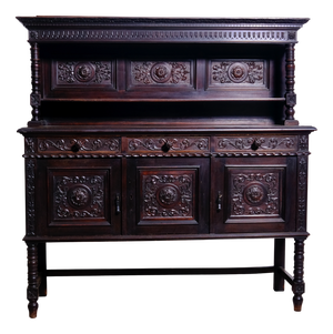 Early 20th Century Renaissance Carved Wooden Sideboard, 1920s
