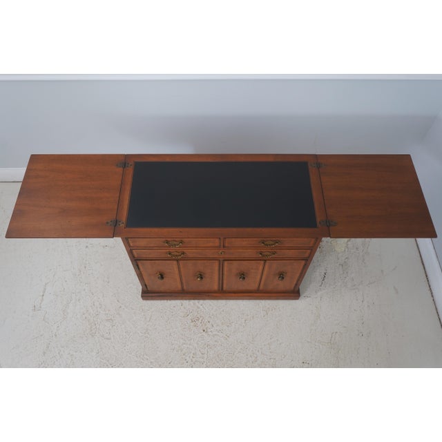 Wood Henredon 18th Century Portfolio Flip Top Bar Cabinet For Sale - Image 7 of 18
