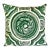 Contemporary Italy Inspired Medallion Filigree Green Pillow Cover For Sale