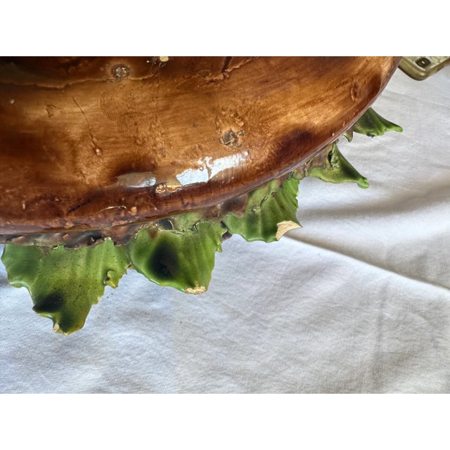 French Country Majolica Floral Wreath, 19th Century A Selée For Sale - Image 3 of 7