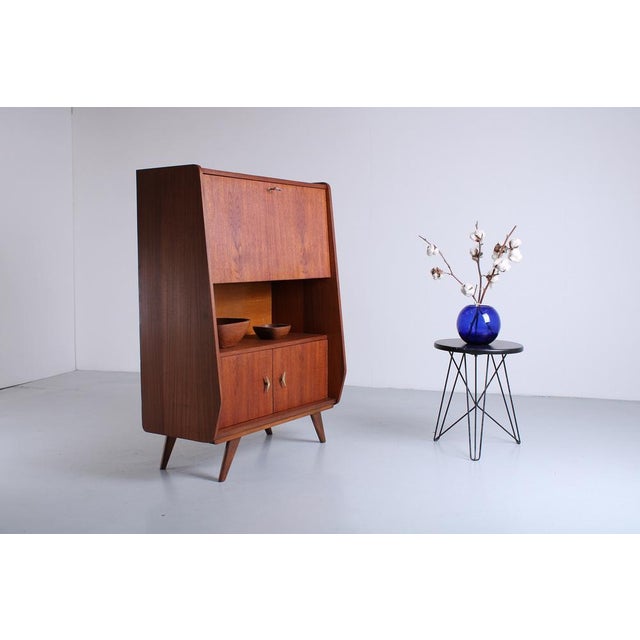 Small Danish Teak Writing Shelf Highboard from Fristho, 1950s For Sale - Image 13 of 18