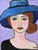 Abstract Chic Parisian Expressionism Woman Painting Including the Antiqued Gold Wood Frame For Sale - Image 3 of 5