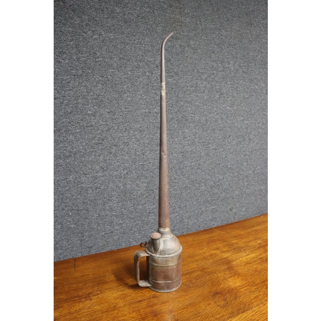 Early 20th Century Antique Tin Oil Can With Long Spout For Sale - Image 5 of 10