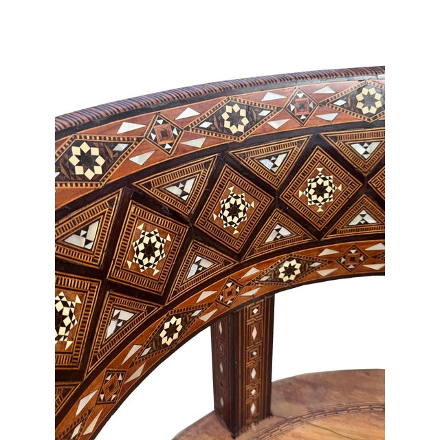 Antique Marquetry & Mother-of-Pearl Round-Back Chair For Sale - Image 11 of 12