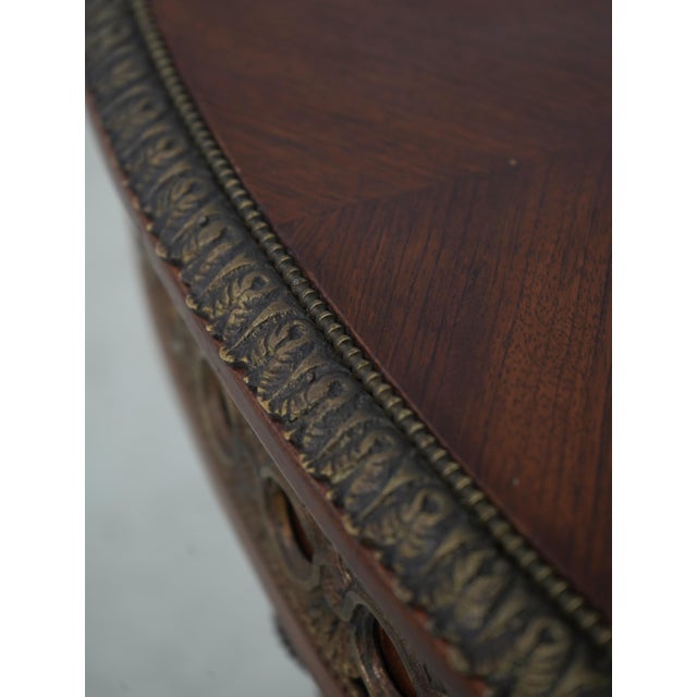 Vintage Mahogany Marquetry Inlaid Side Table For Sale - Image 12 of 15