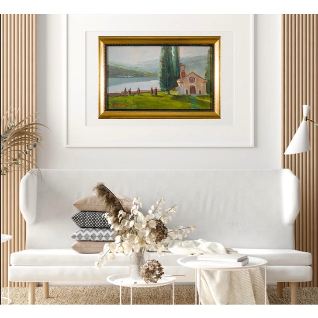 A beautiful oil painting on panel by the great early 20th-century artist oreste albertini. in this significant work, his...