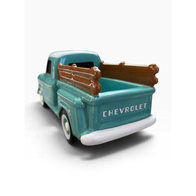 Teleflora Vintage Teleflora 1955 Chevrolet 3100 Ceramic Pickup Truck | Gm Licensed For Sale - Image 4 of 6