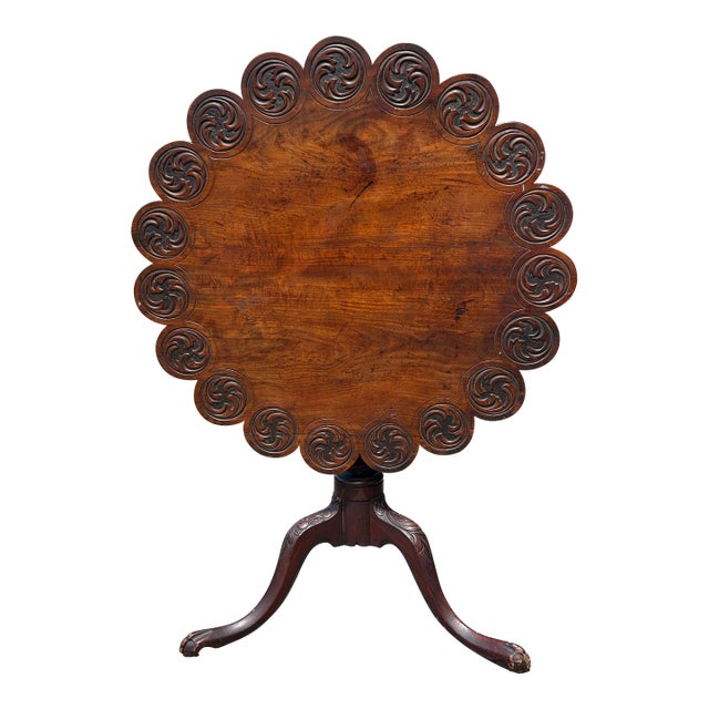 Antique English Tilt Top Table For Sale