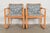 Mid-Century Modern Loewenstein Modern Bent Beechwood Sled Leg Lounge Chairs, Pair For Sale - Image 3 of 15