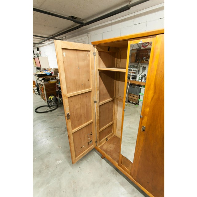 Parisian Wardrobe with Mirror, 1950s For Sale - Image 18 of 18