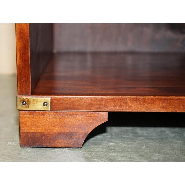 Miliary Campaign Bedside Table with Drawers, Set of 2 For Sale - Image 9 of 18