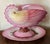 Victorian Antique 19th Century Wedgwood Pearlware Centerpiece - Pink Nautilus Sea Shell Compote Tureen With Clam Shell Under Tray For Sale - Image 3 of 12
