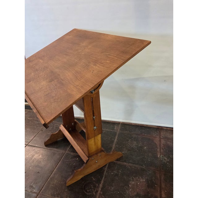 Antique Hamilton Drafting Table Drafting Desk Adjustable Height and Slope For Sale In San Diego - Image 6 of 8
