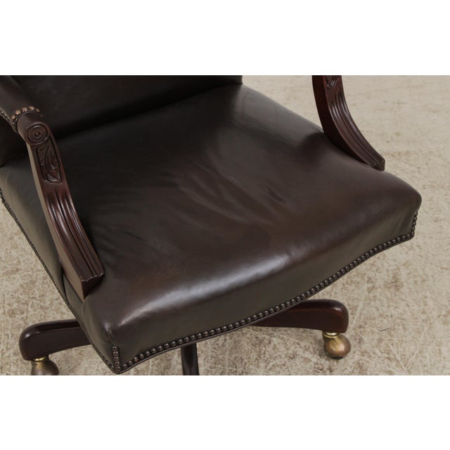 Hancock & Moore Leather Office Desk Chair For Sale - Image 11 of 17