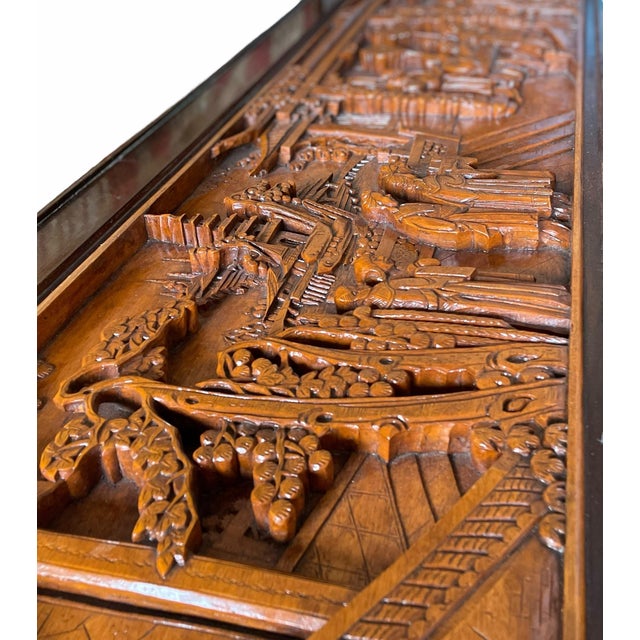 Origin: Asia (likely Chinese or Southeast Asian export) Date: Mid-20th Century (circa 1940s–1970s) Material: Solid carved...