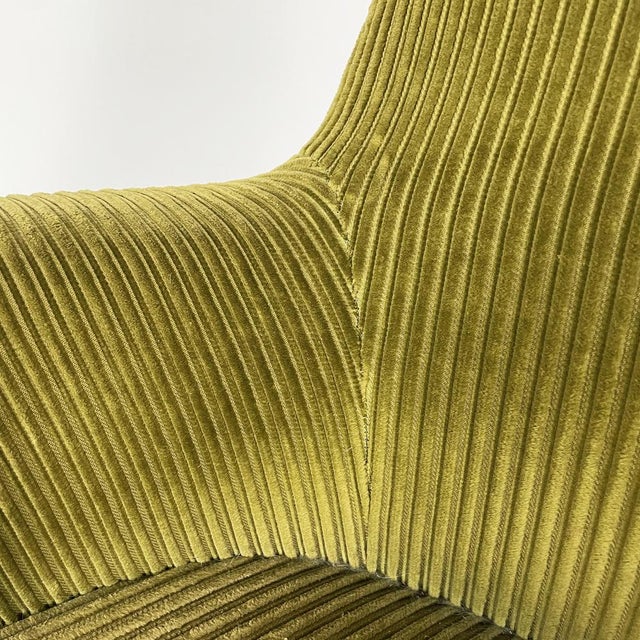 Italian Modern Green Velvet Office Chair by Giulio Moscatelli for Formanova, 1970s For Sale - Image 6 of 18