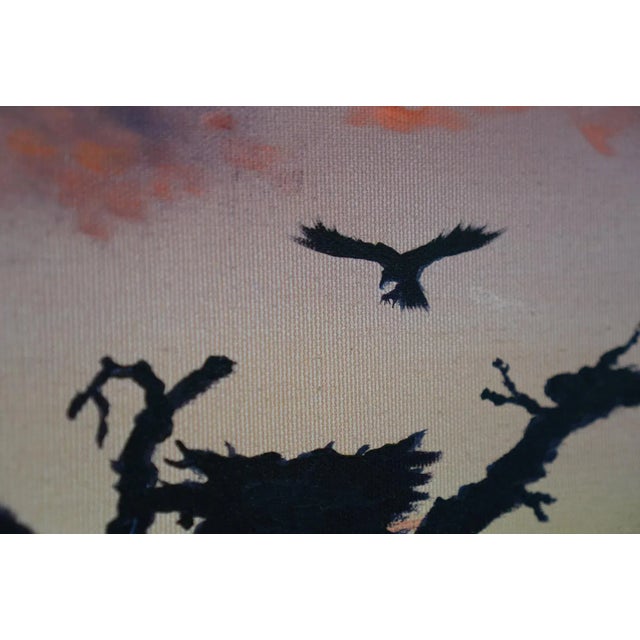 Realism 1990s Sunset Landscape Painting Wall Art - Original Acrylic Art by Randall Seals 16x20 Inches For Sale - Image 3 of 5