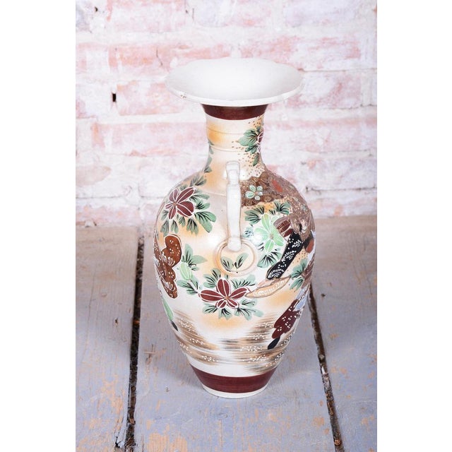 Art Deco Moriage and Glazed Ceramics Vase, Japan, 1910s For Sale - Image 3 of 10