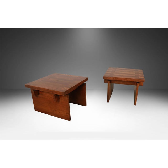 Mid-Century Modern Pair Mid-Century Lane Brutalist End Tables For Sale - Image 3 of 14