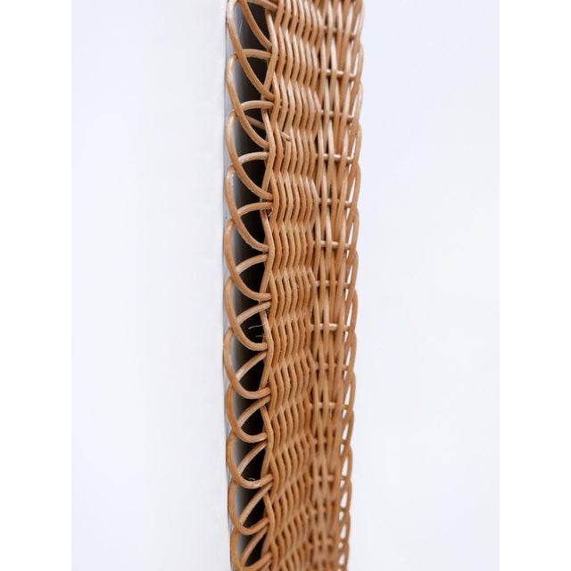 Mid-Century Modern Rattan Oval Wall Mirror Germany, 1960s For Sale - Image 17 of 18