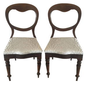 Set of Victorian Mahogany Side Chairs, 1860s