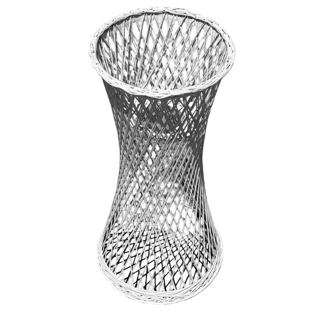 Mid-Century 30" Tall Spun Fiberglass Hourglass Plant Stand by Russell Wood For Sale In Los Angeles - Image 6 of 6