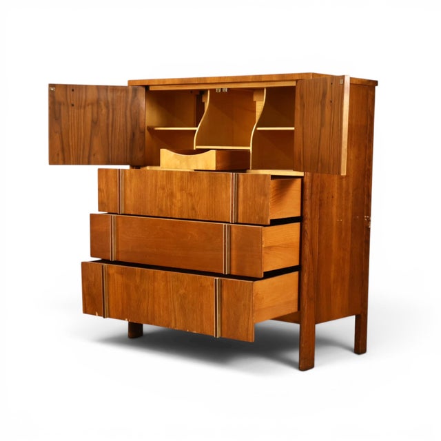 John Widdicomb Vintage Mid Century Modern Highboy Dresser C. 1960s For Sale - Image 11 of 13