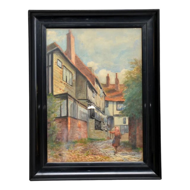 Annie L. Lee, Mermaid Inn in Rye, Late 1900s, Watercolour, Framed For Sale