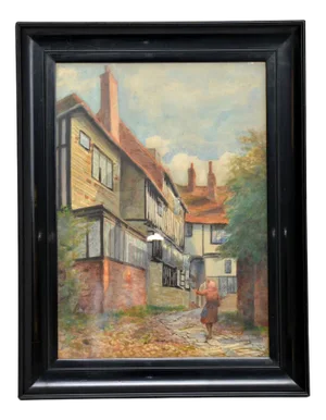 Annie L. Lee, Mermaid Inn in Rye, Late 1900s, Watercolour, Framed