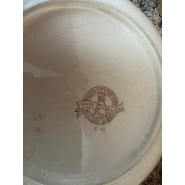 Farmhouse Pair of Vintage Floral Ironstone Serving Bowls For Sale - Image 3 of 3