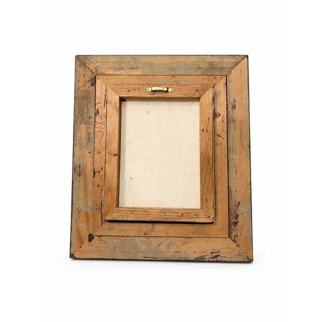 1970s Original Nautical Ocean Oil Painting - Seagulls & Sea Pier Pilings in Wood Frame For Sale - Image 10 of 11