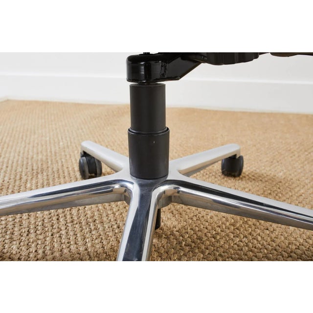 Keilhauer Elite 597 Black Leather Executive Office Armchair For Sale - Image 9 of 13