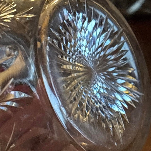 Sterling Silver Guilloche Enamel Cut Glass Starburst Scent Bottle C. 1900 For Sale In Chicago - Image 6 of 8