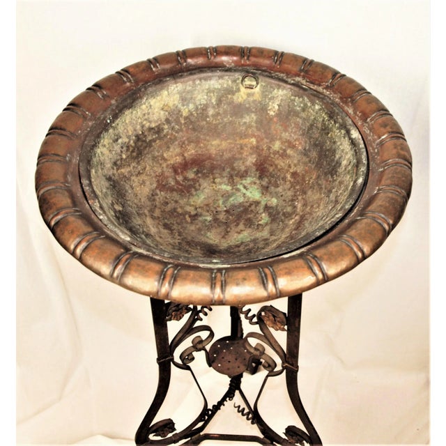 Art Nouveau Antique Art Nouveau Iron Brass and Copper Planters - A Pair For Sale - Image 3 of 13