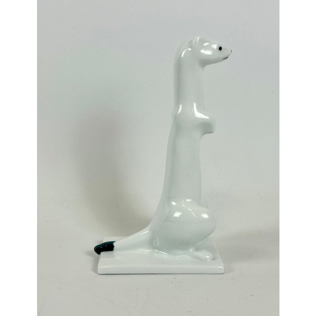 Porcelain Ermine Figurine by Tor Vaa for Porsgrund, 1960s For Sale - Image 6 of 13