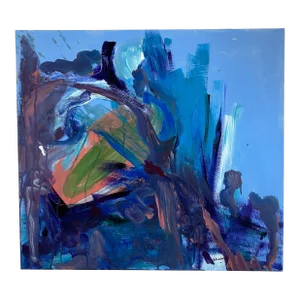 Abstract No. 1006, in Blue, Color Composition, Acrylic on Masonite by Erik Sulander