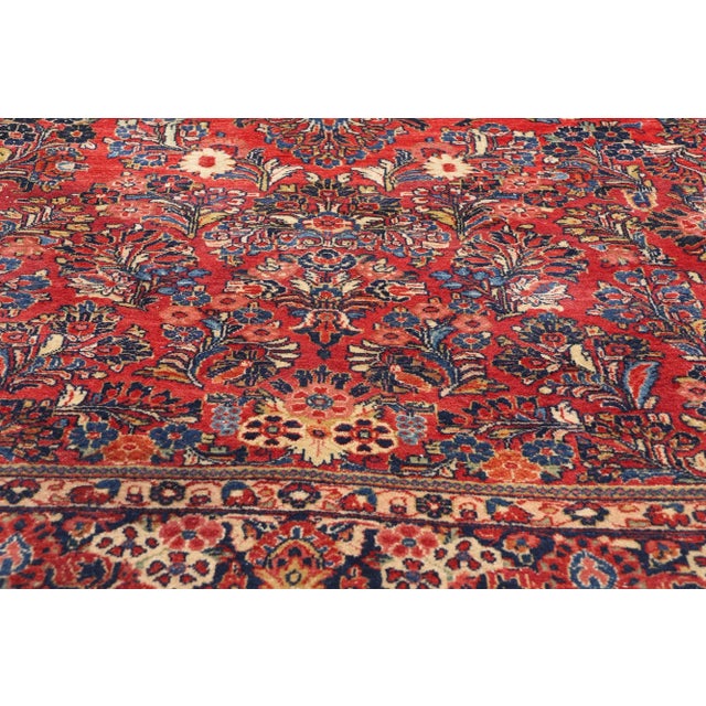 Early 20th Century Antique Persian Sarouk Rug - 06'02 X 11'07 For Sale - Image 5 of 9