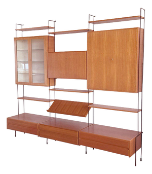 Omnia Wall System in Walnut from Hilker, 1960s