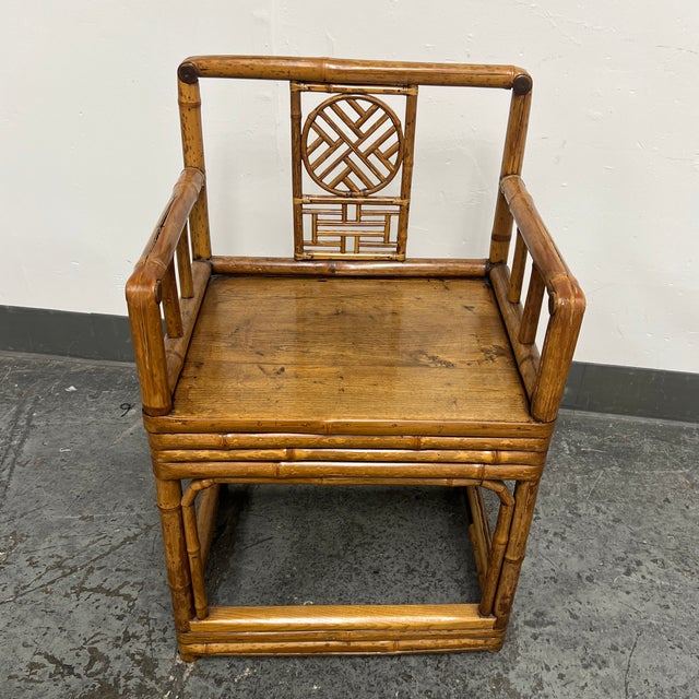 Antique Chinese Bamboo Chair, Circa 1880 For Sale - Image 11 of 12