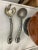 Ceramic & Pewter Footed Serving Bowl Set With Silver Accents - 3 Pieces For Sale - Image 9 of 11