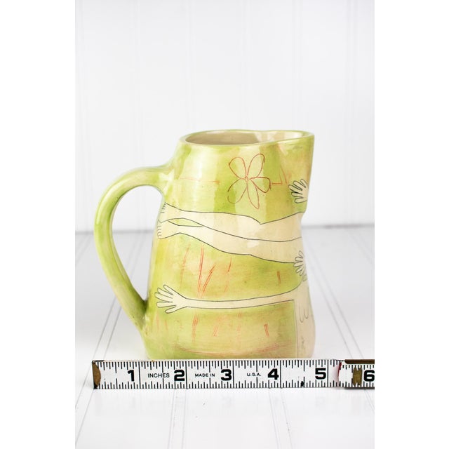 Listed Artist Vivienne Ross Studio Art Pottery Pitcher Vase - Nude Forms For Sale - Image 15 of 16